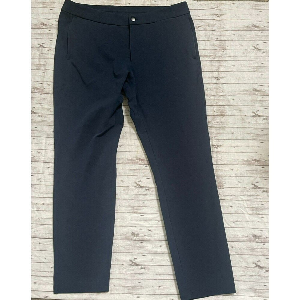 Lululemon Mens Chino Dress Pants Trowsers Size 36X31 Blue Pockets Warpstreme